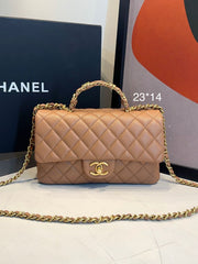 Bolsa Chanel Classic doublé flap com alça de mão