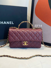 Bolsa Chanel Classic doublé flap com alça de mão