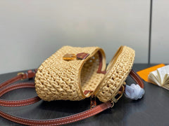 Bolsa Lv Vanity chain ráfia