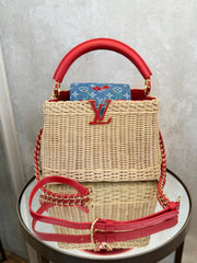 Bolsa Lv Capuccines Ráfia