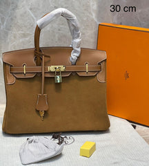 Bolsa  Hermes Birkin 30 cm camurça