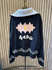 Zipped Knitted Blouson