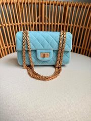 Bolsa Chanel classic Flap mini  veludo