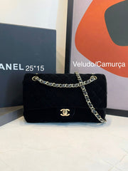 Bolsa Chanel Classic Flap 2.55 camurça/suede