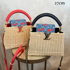 Bolsa Lv Capuccines Ráfia